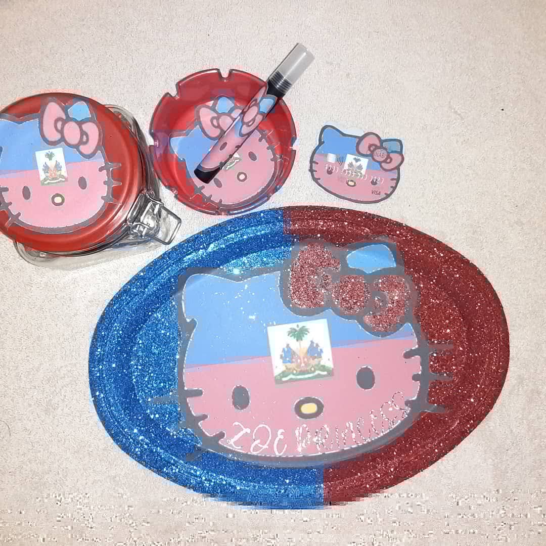 Hello Kitty Two Two Toned glitter Tray Set