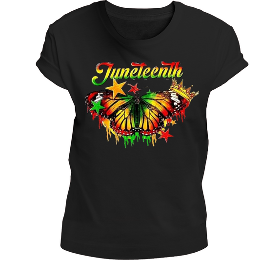Juneteenth Butterfly women's Tshirt