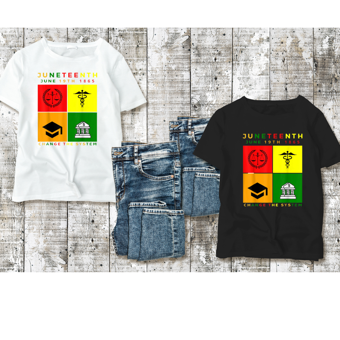 Juneteenth change the system unisex tshirt