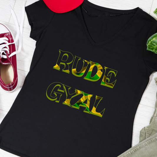 Rude Gyal Jamacian inspired women's T-shirt