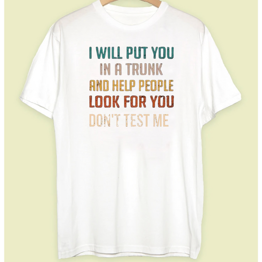 I will put you on yhe trunk and help.... Men's T-shirt