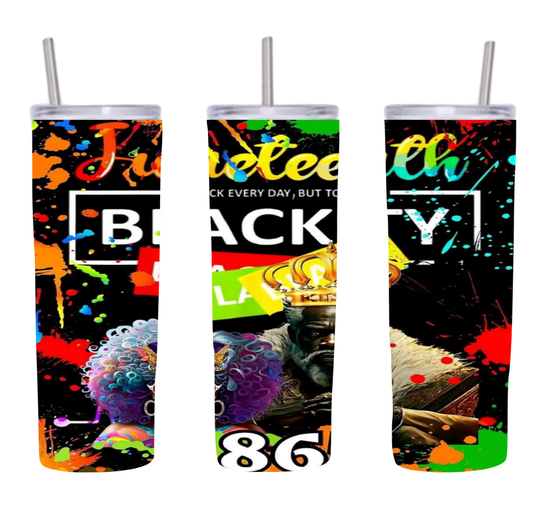 Juneteenth I'm Black everyday but today im Blackity Black 1865 20oz tumbler