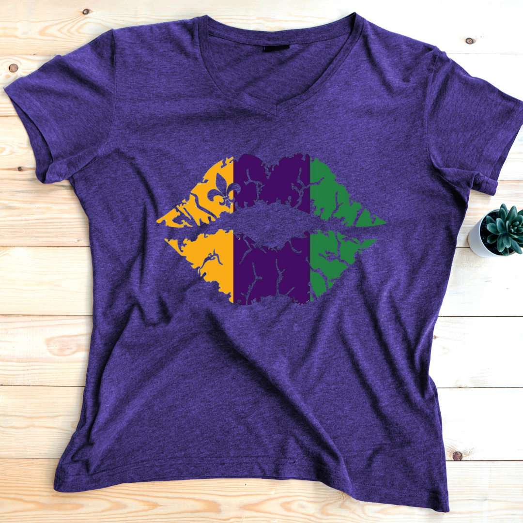 Mardi Gras Lips Tshirt