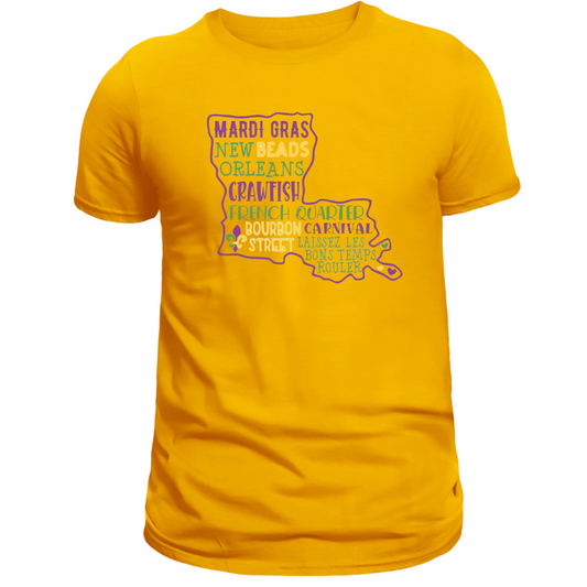 Mardi Gras Louisiana Mens Tshirt