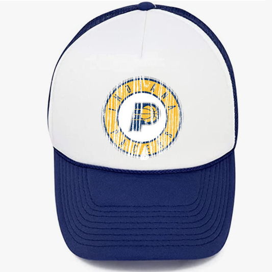 Basketball Distressed Pacers Truckers hat