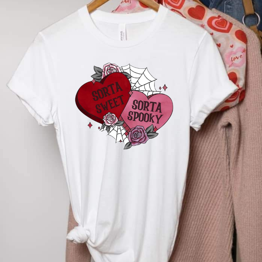 Sorta sweet Sorta Spooky women's Valentine T-shirt