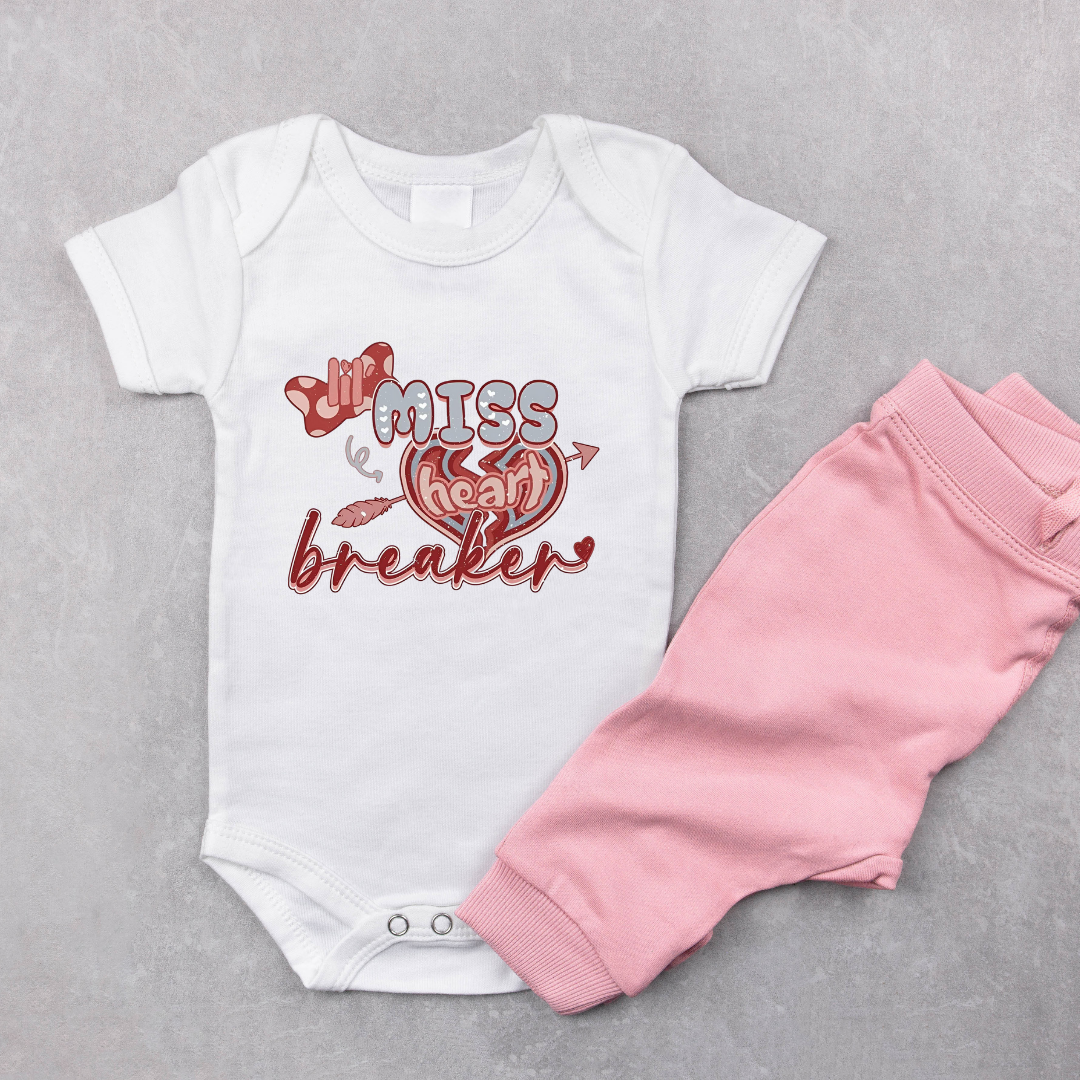 Lil miss heart breaker Baby Girl  Onesie