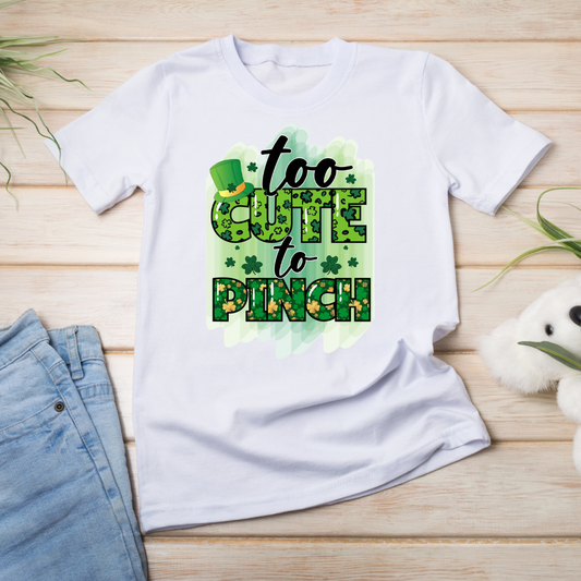 Too acute to Pibch Unisex Childrens St Patrick's Day T-Shirt