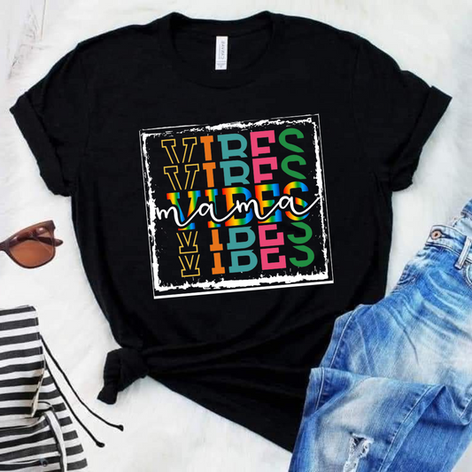 Mama Vibes Black Tee Women's Short sleeve Tshirt