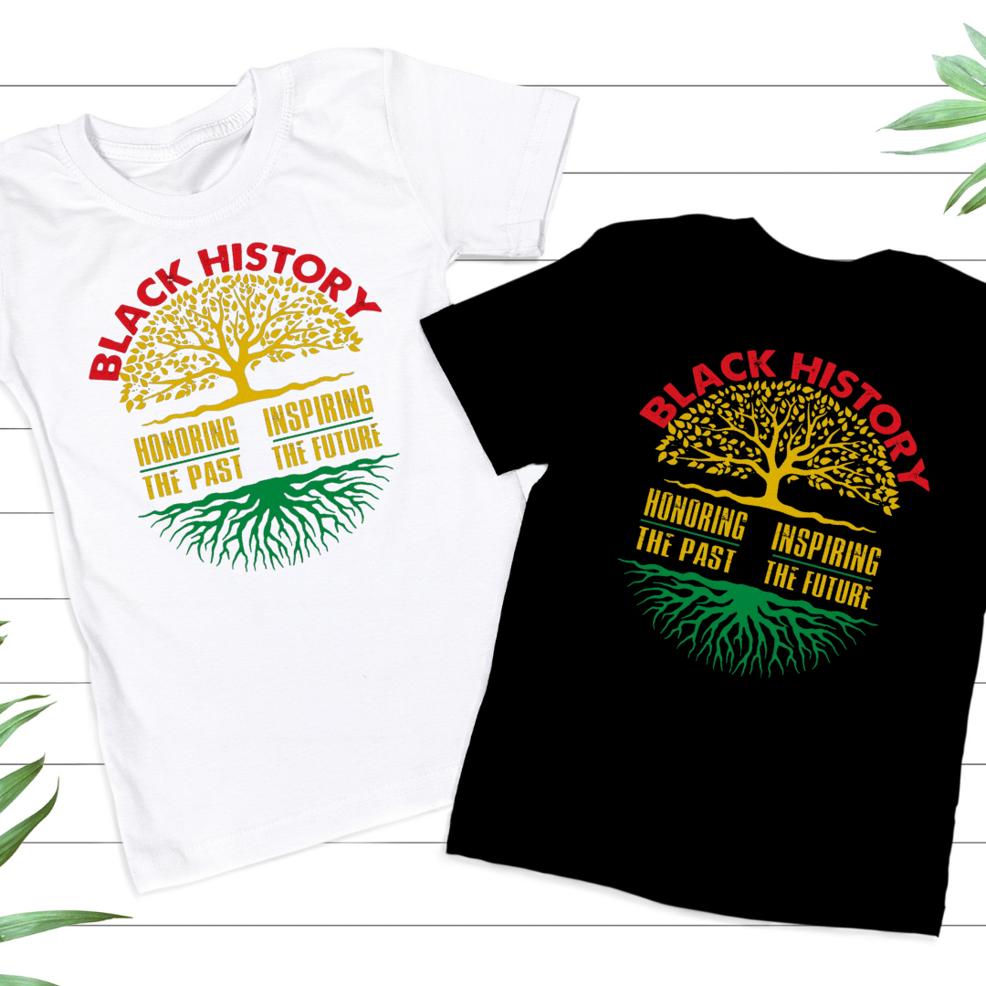 Black History Honoring the past Inspiring the future kids shirt