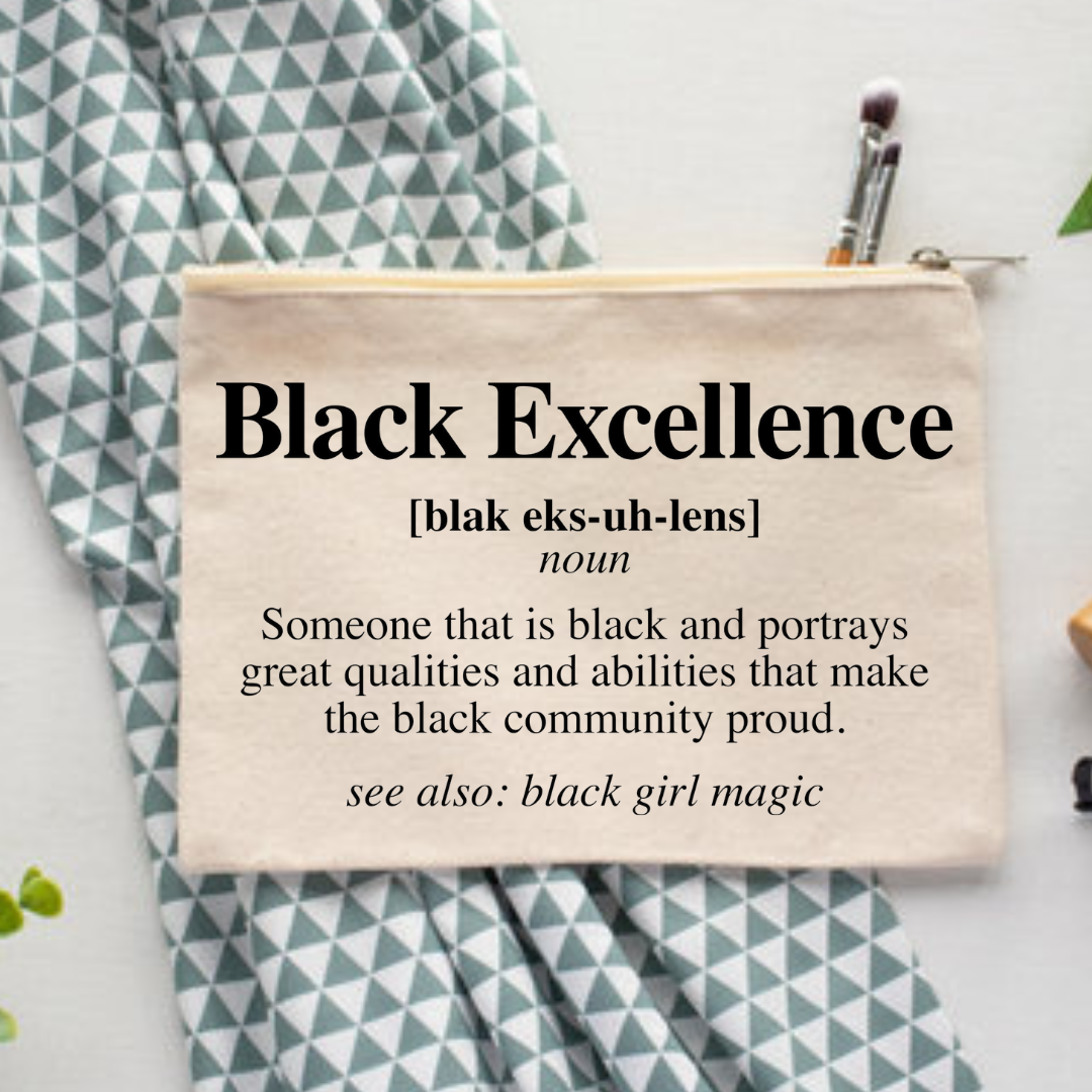 Black Excellence Zipper Pouch
