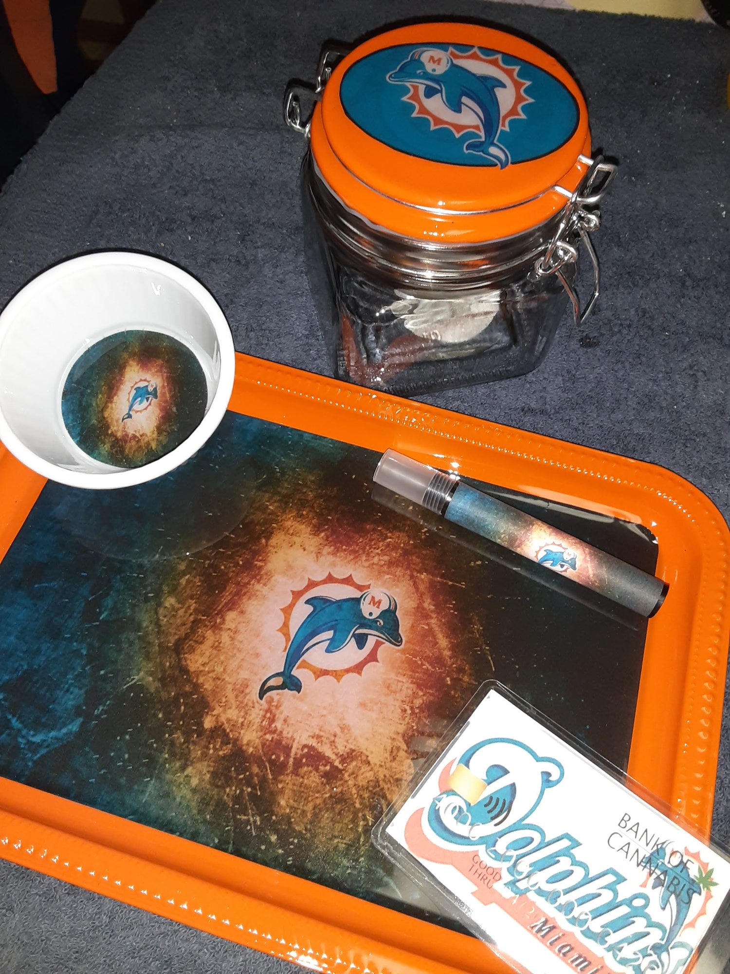 Miami Dolphins TV Tray Set - Ozone Billiards