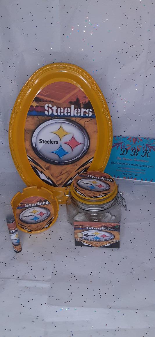 Steelers Rolling Tray 5pc set