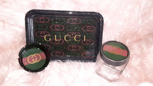 Red Green Black Designer Tray Set