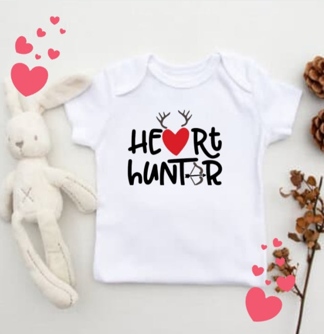 Heart Hunter boys Valentin onesie or Tshirt