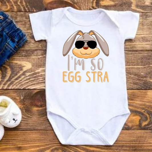 I'm So Egg Stra Baby Boy Easter Onesie