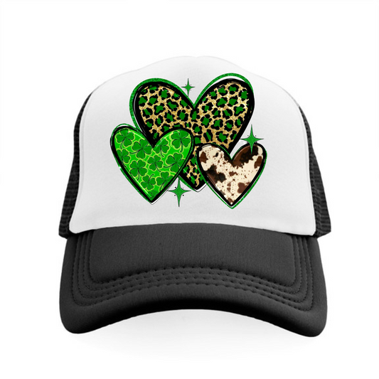 St. Patrick's Day Heart Truckers Cap