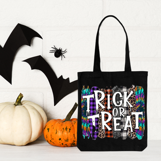 Colorful striped Trick or Treat Bag