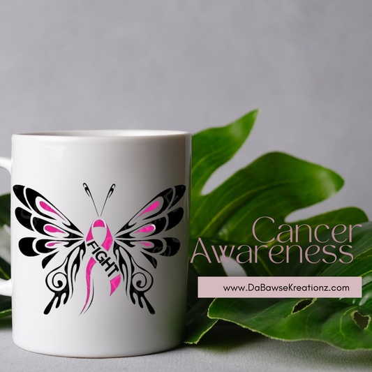 Breast Cancer Butterfly FIGHT Coffee Mug