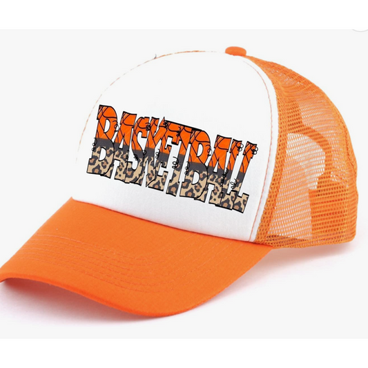 Orange Basketball Truckers Cap