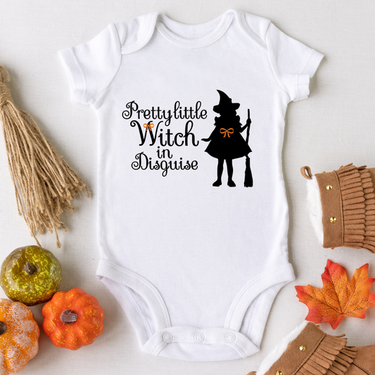 Pretty Little Witch In Disguise Girls Onesie