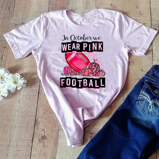 In October We Wear Pink and watch Football