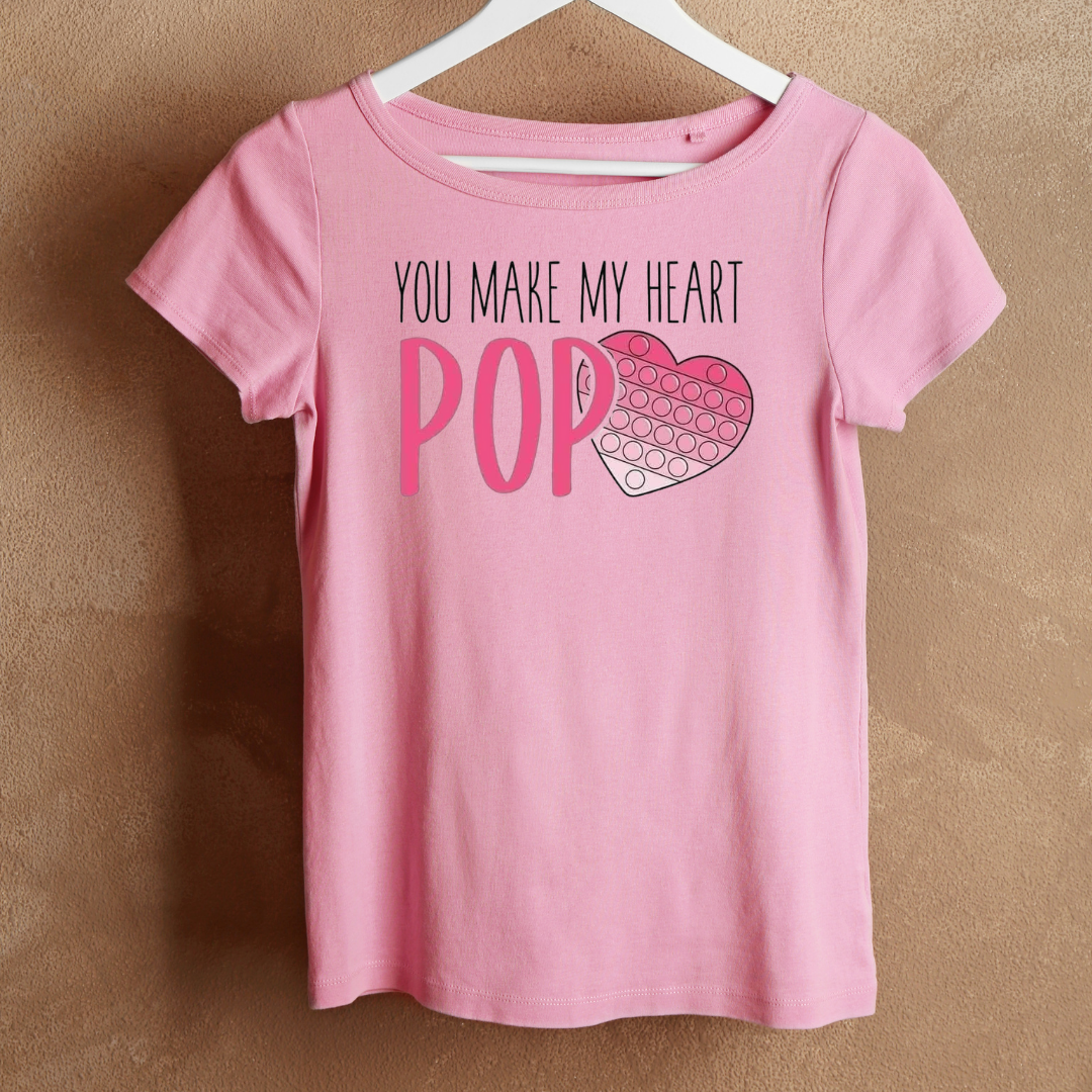 You Make My Heart Pop Girls Tshirt