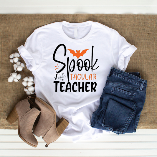 Spook-tacular Teacher Short Sleeve Shirt