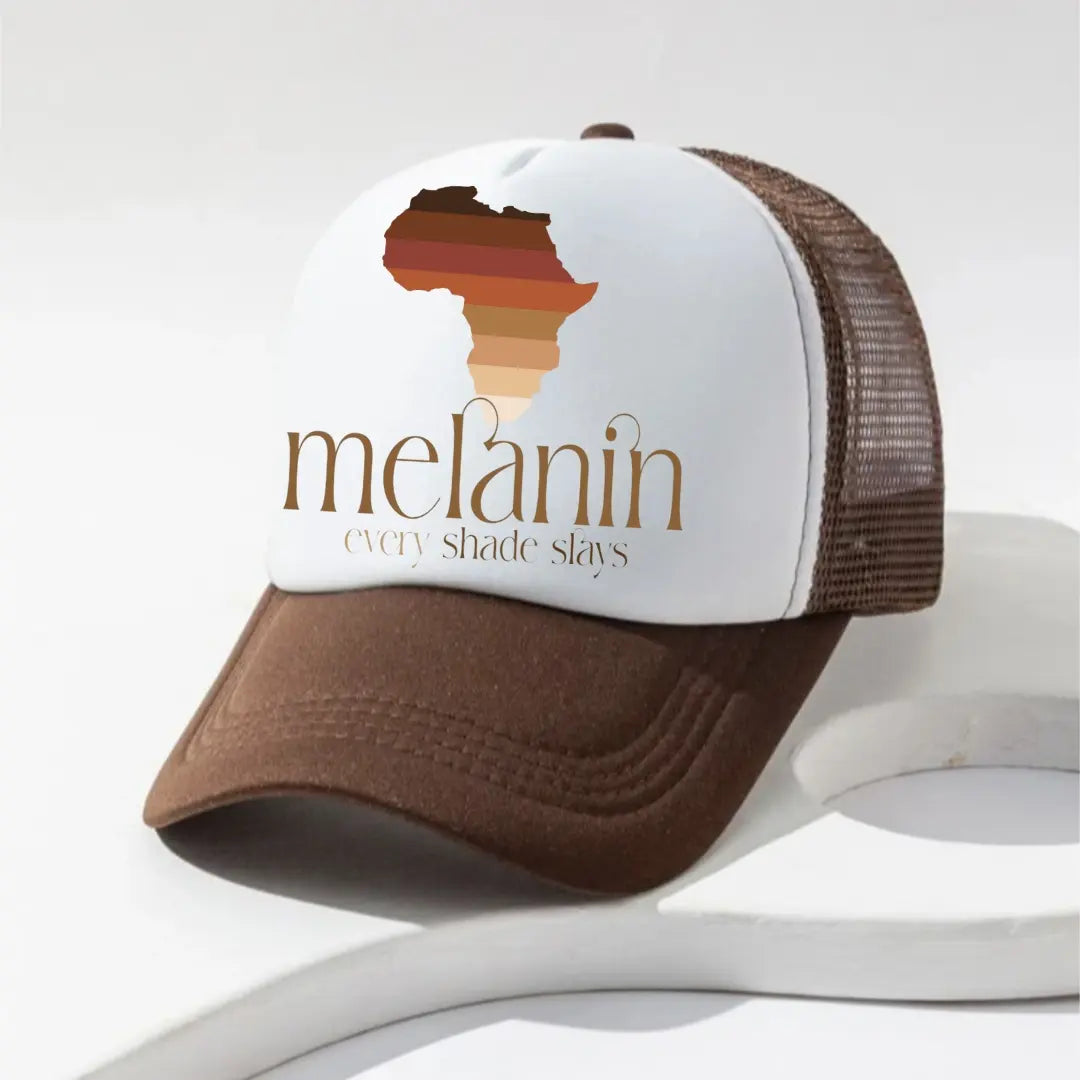 Melanin  every shade slays trucker hat