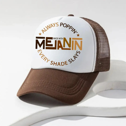 Made with Melanin always poppin mesh cap